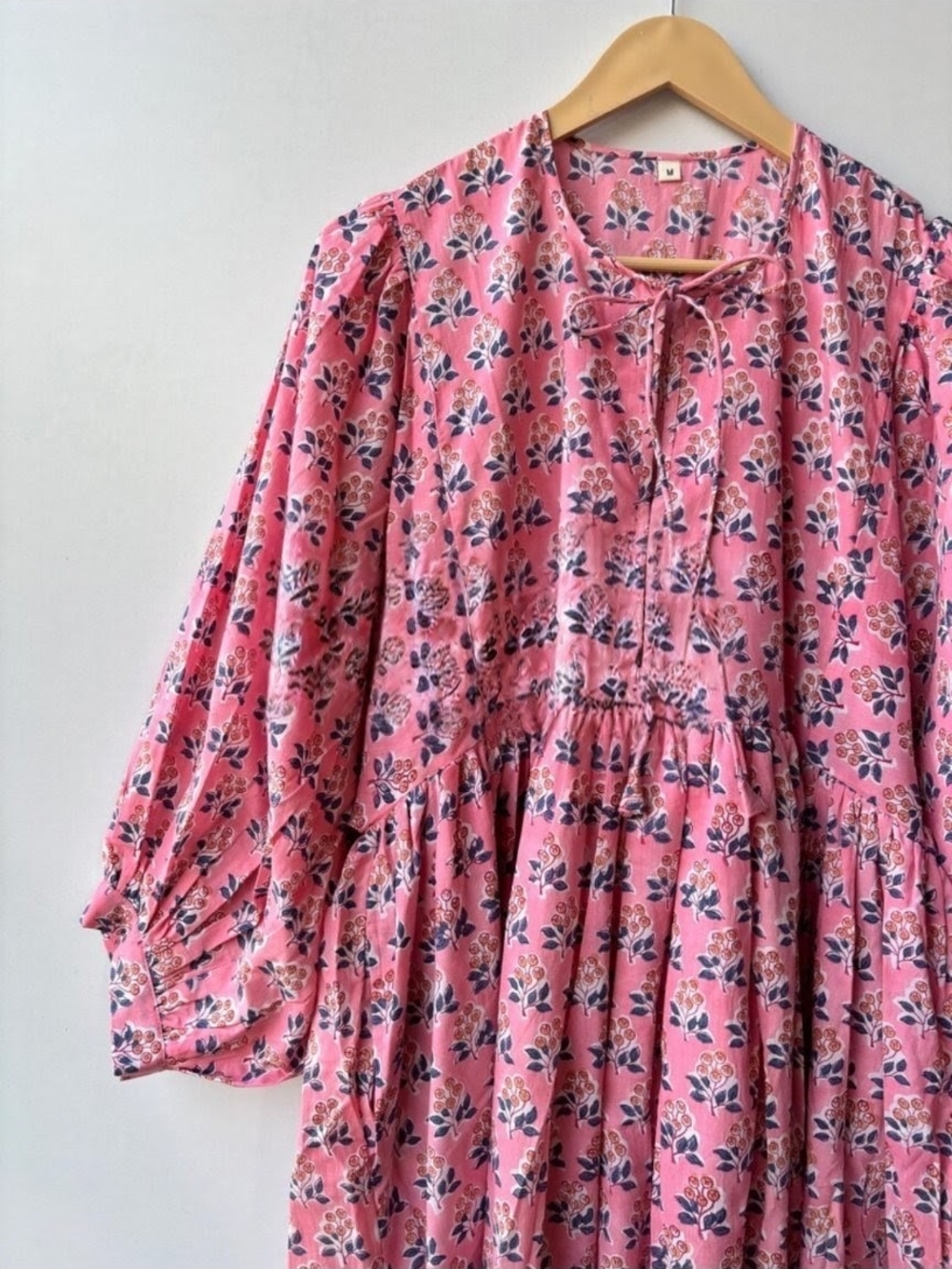 Pink Floral Midi Dress